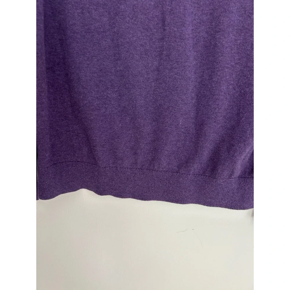 Daniel Cremieux Signature Collection‎ Purple Supima Cotton V-Neck Sweater Mens M